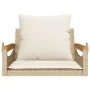 Swing bench with beige synthetic rattan cushions 63x62x40 cm by vidaXL, garden benches - Ref: Foro24-368166, Price: 89,30 €, ...