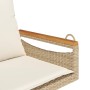 Schaukelbank mit beigen synthetischen Rattankissen 63x62x40 cm von vidaXL, Gartenbänke - Ref: Foro24-368166, Preis: 83,79 €, ...