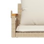 Schaukelbank mit beigen synthetischen Rattankissen 63x62x40 cm von vidaXL, Gartenbänke - Ref: Foro24-368166, Preis: 83,79 €, ...