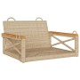 Beige synthetic rattan swing bench 63x62x40 cm by vidaXL, garden benches - Ref: Foro24-368172, Price: 66,08 €, Discount: %