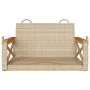 Beige synthetic rattan swing bench 63x62x40 cm by vidaXL, garden benches - Ref: Foro24-368172, Price: 69,85 €, Discount: %