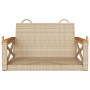 Beigefarbene Schaukelbank aus synthetischem Rattan, 63 x 62 x 40 cm von vidaXL, Gartenbänke - Ref: Foro24-368172, Preis: 66,4...