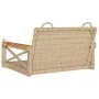 Beige synthetic rattan swing bench 63x62x40 cm by vidaXL, garden benches - Ref: Foro24-368172, Price: 69,85 €, Discount: %