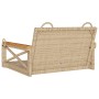 Beigefarbene Schaukelbank aus synthetischem Rattan, 63 x 62 x 40 cm von vidaXL, Gartenbänke - Ref: Foro24-368172, Preis: 66,4...