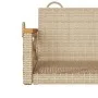 Beige synthetic rattan swing bench 63x62x40 cm by vidaXL, garden benches - Ref: Foro24-368172, Price: 69,85 €, Discount: %