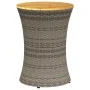 Drum-shaped garden table in synthetic rattan and gray wood by vidaXL, Garden tables - Ref: Foro24-368297, Price: 79,16 €, Dis...