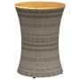Trommelförmiger Gartentisch aus synthetischem Rattan und grauem Holz von vidaXL, Gartentische - Ref: Foro24-368297, Preis: 70...