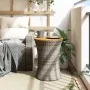 Drum-shaped garden table in synthetic rattan and gray wood by vidaXL, Garden tables - Ref: Foro24-368297, Price: 79,16 €, Dis...