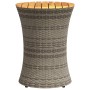 Trommelförmiger Gartentisch aus synthetischem Rattan und grauem Holz von vidaXL, Gartentische - Ref: Foro24-368297, Preis: 70...