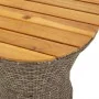 Drum-shaped garden table in synthetic rattan and gray wood by vidaXL, Garden tables - Ref: Foro24-368297, Price: 79,16 €, Dis...