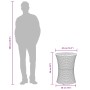 Trommelförmiger Gartentisch aus synthetischem Rattan und grauem Holz von vidaXL, Gartentische - Ref: Foro24-368297, Preis: 70...