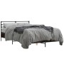 Estructura cama madera ingeniería metal roble ahumado 140x200cm de vidaXL, Camas y somieres - Ref: Foro24-3280044, Precio: 13...