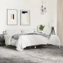 Engineered wood bed frame metal smoked oak 180x200cm by vidaXL, Beds and slatted bases - Ref: Foro24-3280059, Price: 149,21 €...