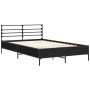 Estructura de cama madera de ingeniería y metal negro 120x190cm de vidaXL, Camas y somieres - Ref: Foro24-3280067, Precio: 13...