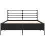 Estructura de cama madera de ingeniería y metal negro 120x190cm de vidaXL, Camas y somieres - Ref: Foro24-3280067, Precio: 12...