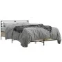 Sonoma oak metal engineered wood bed frame 140x190 cm by vidaXL, Beds and slatted bases - Ref: Foro24-3280078, Price: 132,80 ...
