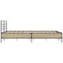 Bettgestell aus Sonoma-Eiche-Metallwerkstoff, 140 x 190 cm von vidaXL, Betten und Lattenroste - Ref: Foro24-3280078, Preis: 1...
