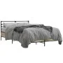 Sonoma oak metal engineered wood bed frame 135x190 cm by vidaXL, Beds and slatted bases - Ref: Foro24-3280073, Price: 132,07 ...