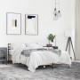 Estructura cama madera ingeniería metal roble Sonoma 135x190 cm de vidaXL, Camas y somieres - Ref: Foro24-3280073, Precio: 13...