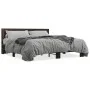Estructura cama madera ingeniería metal marrón roble 200x200 cm de vidaXL, Camas y somieres - Ref: Foro24-3280086, Precio: 16...