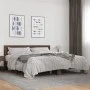 Estructura cama madera ingeniería metal marrón roble 200x200 cm de vidaXL, Camas y somieres - Ref: Foro24-3280086, Precio: 16...