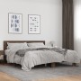 Oak brown metal engineered wood bed frame 200x200 cm by vidaXL, Beds and slatted bases - Ref: Foro24-3280086, Price: 167,96 €...