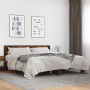 Engineered wood bed frame metal smoked oak 200x200cm by vidaXL, Beds and slatted bases - Ref: Foro24-3280084, Price: 162,22 €...