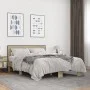 Estructura cama madera ingeniería metal roble Sonoma 120x200 cm de vidaXL, Camas y somieres - Ref: Foro24-3280108, Precio: 13...
