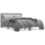 Sonoma gray metal engineered wood bed frame 120x190 cm by vidaXL, Beds and slatted bases - Ref: Foro24-3280120, Price: 142,44...