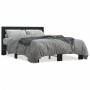 Estructura de cama madera de ingeniería y metal negro 135x190cm de vidaXL, Camas y somieres - Ref: Foro24-3280122, Precio: 14...