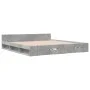 Cama con cajones madera ingeniería gris hormigón 200x200 cm de vidaXL, Camas y somieres - Ref: Foro24-3280723, Precio: 185,34...
