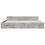 Cama con cajones madera ingeniería gris hormigón 200x200 cm de vidaXL, Camas y somieres - Ref: Foro24-3280723, Precio: 187,78...