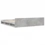 Cama con cajones madera ingeniería gris hormigón 200x200 cm de vidaXL, Camas y somieres - Ref: Foro24-3280723, Precio: 185,34...