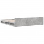 Cama con cajones madera ingeniería gris hormigón 200x200 cm de vidaXL, Camas y somieres - Ref: Foro24-3280723, Precio: 187,78...
