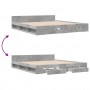 Cama con cajones madera ingeniería gris hormigón 200x200 cm de vidaXL, Camas y somieres - Ref: Foro24-3280723, Precio: 187,78...