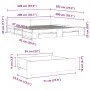 Cama con cajones madera ingeniería gris hormigón 200x200 cm de vidaXL, Camas y somieres - Ref: Foro24-3280723, Precio: 185,34...