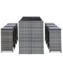 Garden bar table and chairs 7 pieces with gray synthetic rattan cushions by vidaXL, Garden sets - Ref: Foro24-49561, Price: 4...