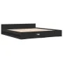Black engineered wood bed frame with drawers 180x200 cm by vidaXL, Beds and slatted bases - Ref: Foro24-3280728, Price: 188,0...