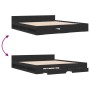 Black engineered wood bed frame with drawers 180x200 cm by vidaXL, Beds and slatted bases - Ref: Foro24-3280728, Price: 199,8...