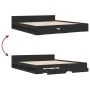 Black engineered wood bed frame with drawers 180x200 cm by vidaXL, Beds and slatted bases - Ref: Foro24-3280728, Price: 188,0...