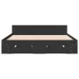 Black engineered wood bed frame with drawers 160x200 cm by vidaXL, Beds and slatted bases - Ref: Foro24-3280735, Price: 179,4...
