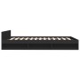 Black engineered wood bed frame with drawers 160x200 cm by vidaXL, Beds and slatted bases - Ref: Foro24-3280735, Price: 183,2...