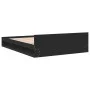 Black engineered wood bed frame with drawers 160x200 cm by vidaXL, Beds and slatted bases - Ref: Foro24-3280735, Price: 179,4...