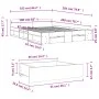 Black engineered wood bed frame with drawers 160x200 cm by vidaXL, Beds and slatted bases - Ref: Foro24-3280735, Price: 179,4...