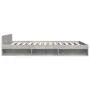 Cama con cajones madera ingeniería gris hormigón 160x200 cm de vidaXL, Camas y somieres - Ref: Foro24-3280737, Precio: 185,11...