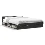 Black engineered wood bed with drawers 140x200 cm by vidaXL, Beds and slatted bases - Ref: Foro24-3280749, Price: 194,13 €, D...