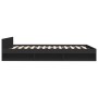 Schwarzes Holzwerkstoffbett mit Schubladen 140x200 cm von vidaXL, Betten und Lattenroste - Ref: Foro24-3280749, Preis: 206,69...