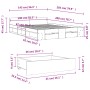 Schwarzes Holzwerkstoffbett mit Schubladen 140x200 cm von vidaXL, Betten und Lattenroste - Ref: Foro24-3280749, Preis: 206,69...