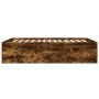 Smoked oak engineered wood bed frame 135x190cm by vidaXL, Beds and slatted bases - Ref: Foro24-3280948, Price: 136,58 €, Disc...