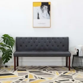 Gray artificial suede leather bench 148.5 cm by vidaXL, Benches for halls and storage - Ref: Foro24-288572, Price: 210,36 €, ...